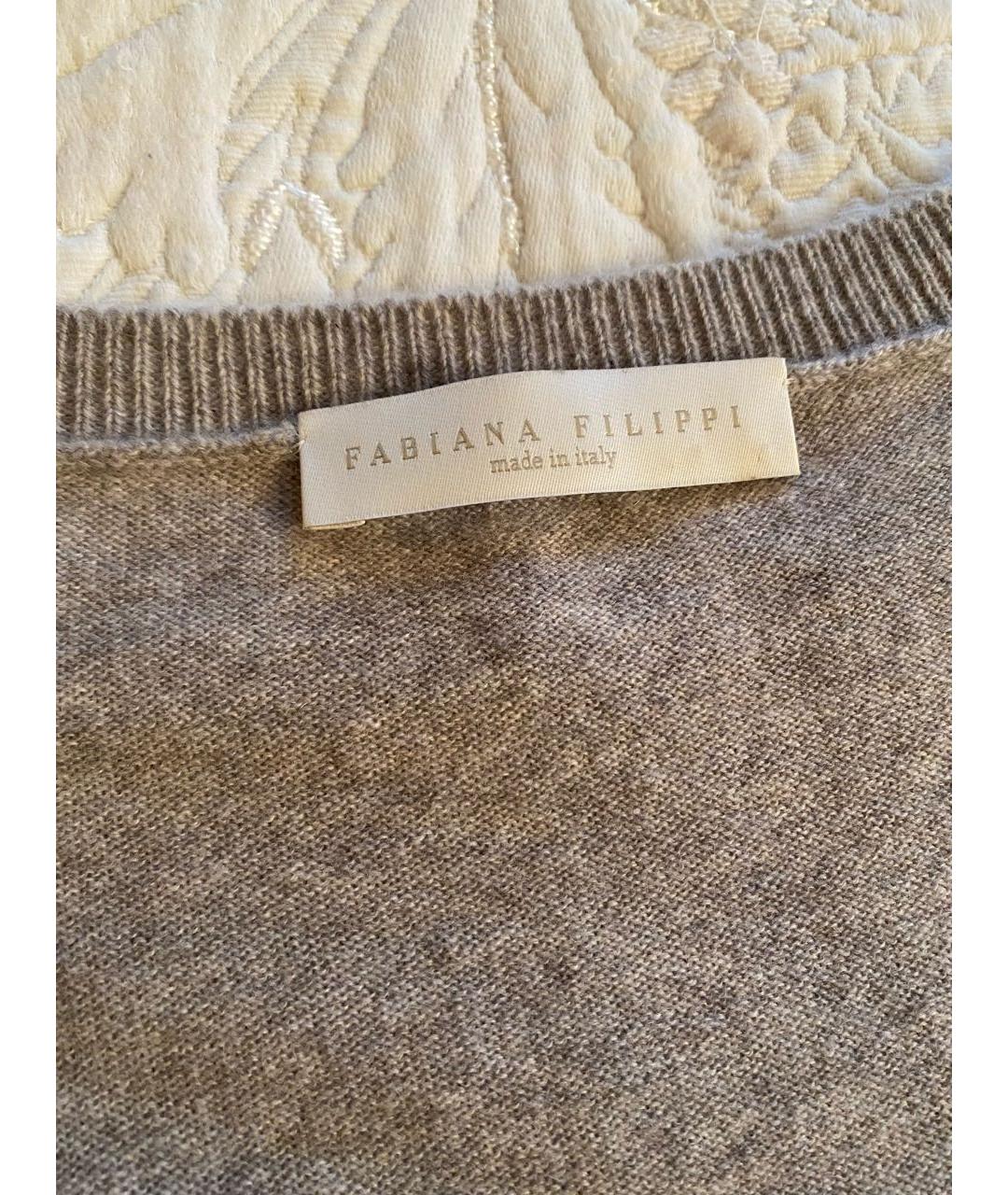 FABIANA FILIPPI Серый кашемировый джемпер / свитер, фото 3