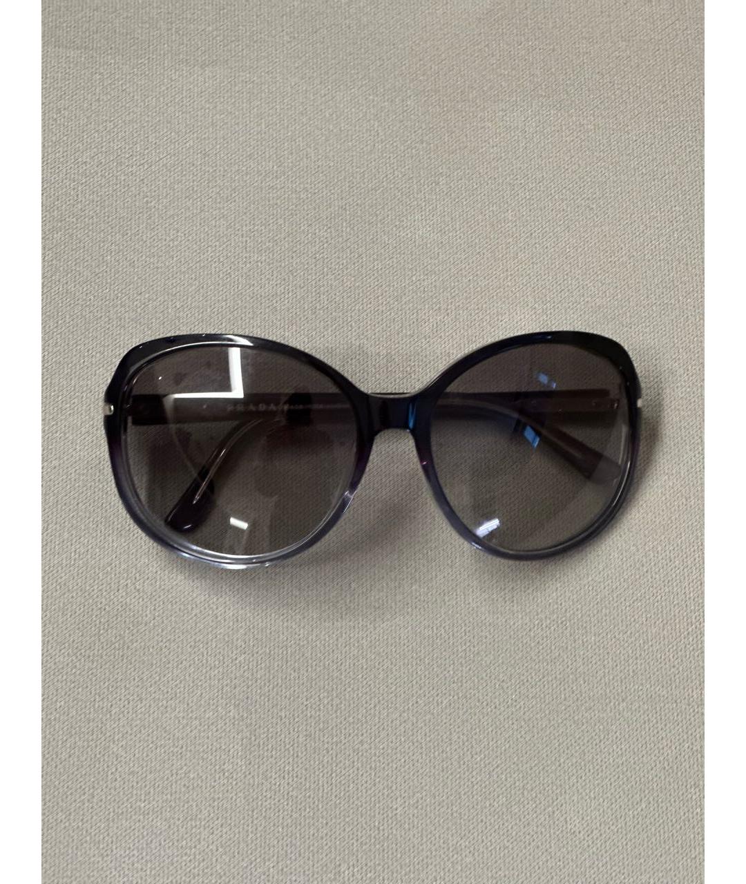 PRADA Фиолетовые пластиковые солнцезащитные очки, фото 6