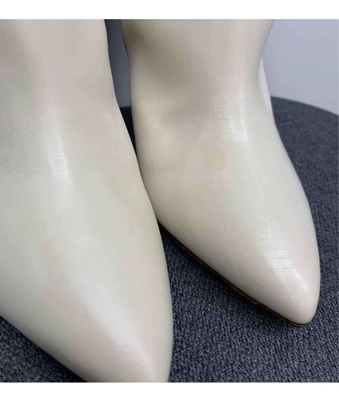 ISABEL MARANT Бежевые кожаные ботинки, фото 6