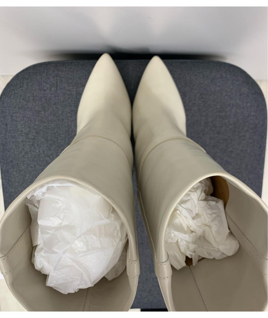 ISABEL MARANT Бежевые кожаные ботинки, фото 3