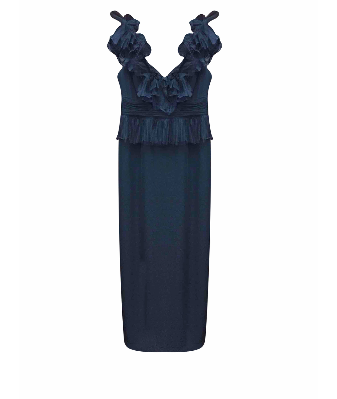 MARCHESA NOTTE Черное полиэстеровое вечернее платье, фото 1