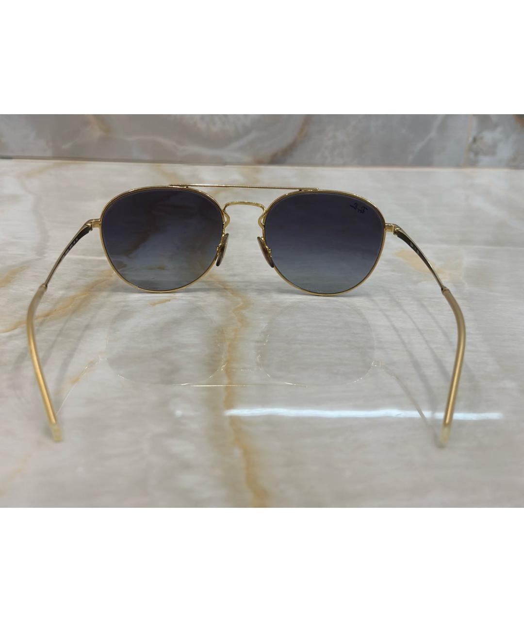 RAY BAN Черные металлические солнцезащитные очки, фото 4