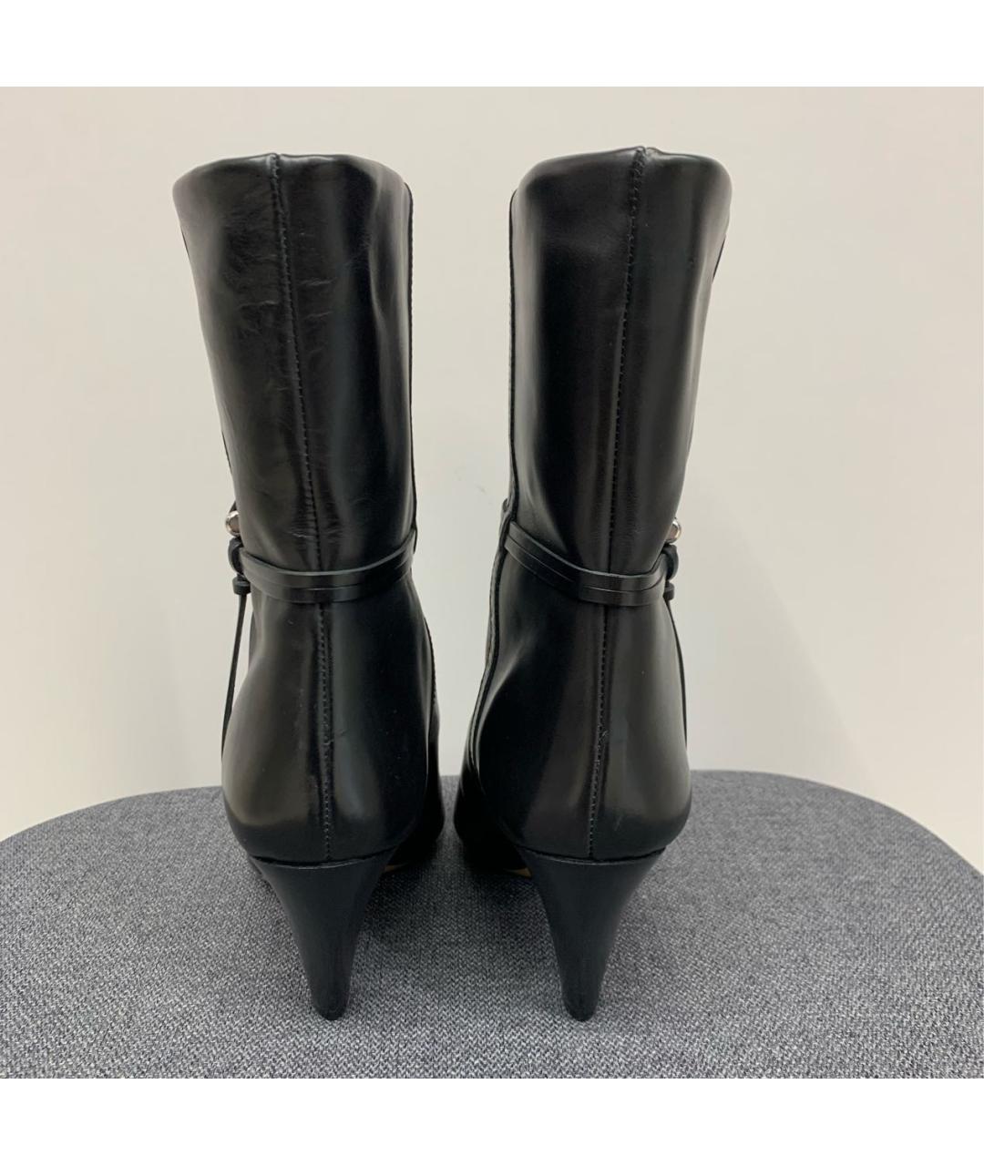 ISABEL MARANT Черные кожаные полусапоги, фото 4