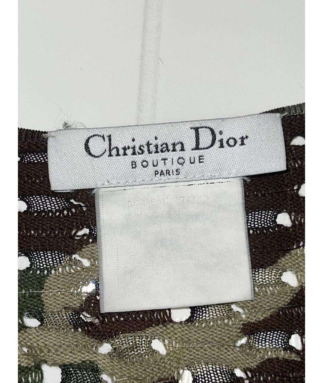 CHRISTIAN DIOR PRE-OWNED Хаки хлопковый кардиган, фото 2