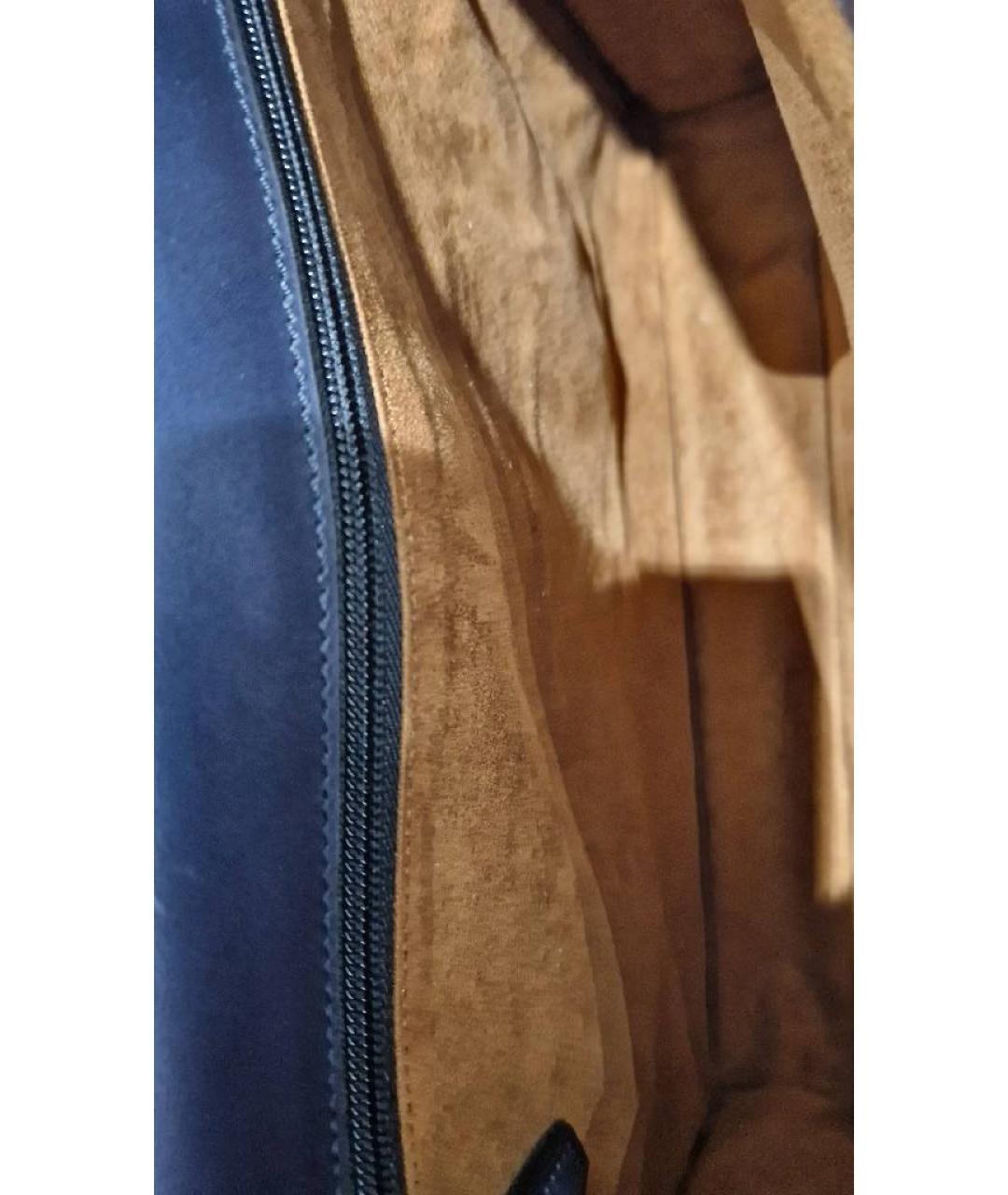 BERLUTI Синий кожаный портфель, фото 7