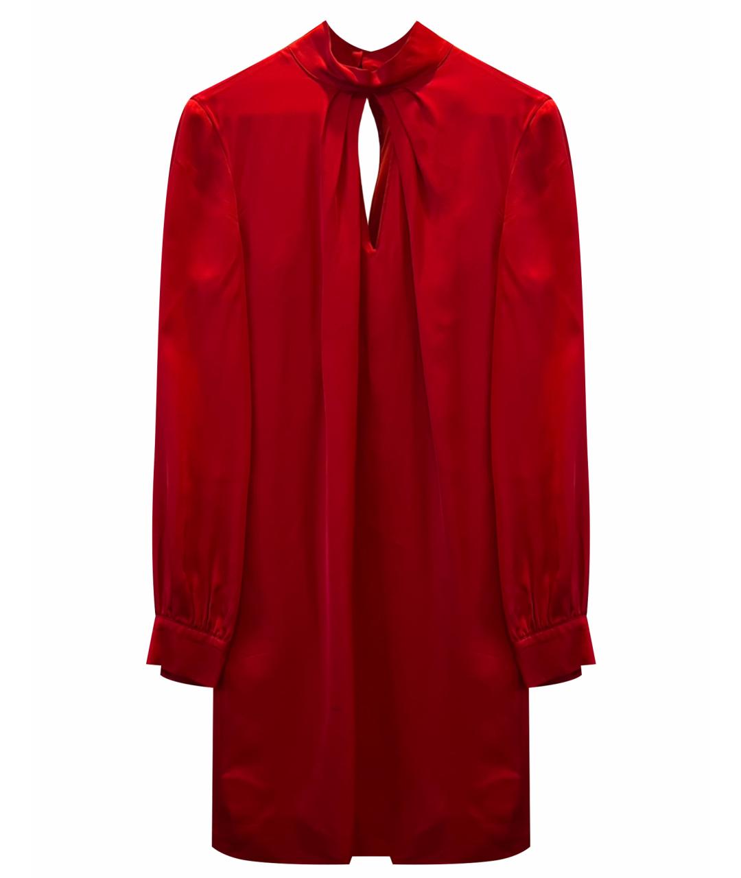 MAX&CO Красное атласное коктейльное платье, фото 1