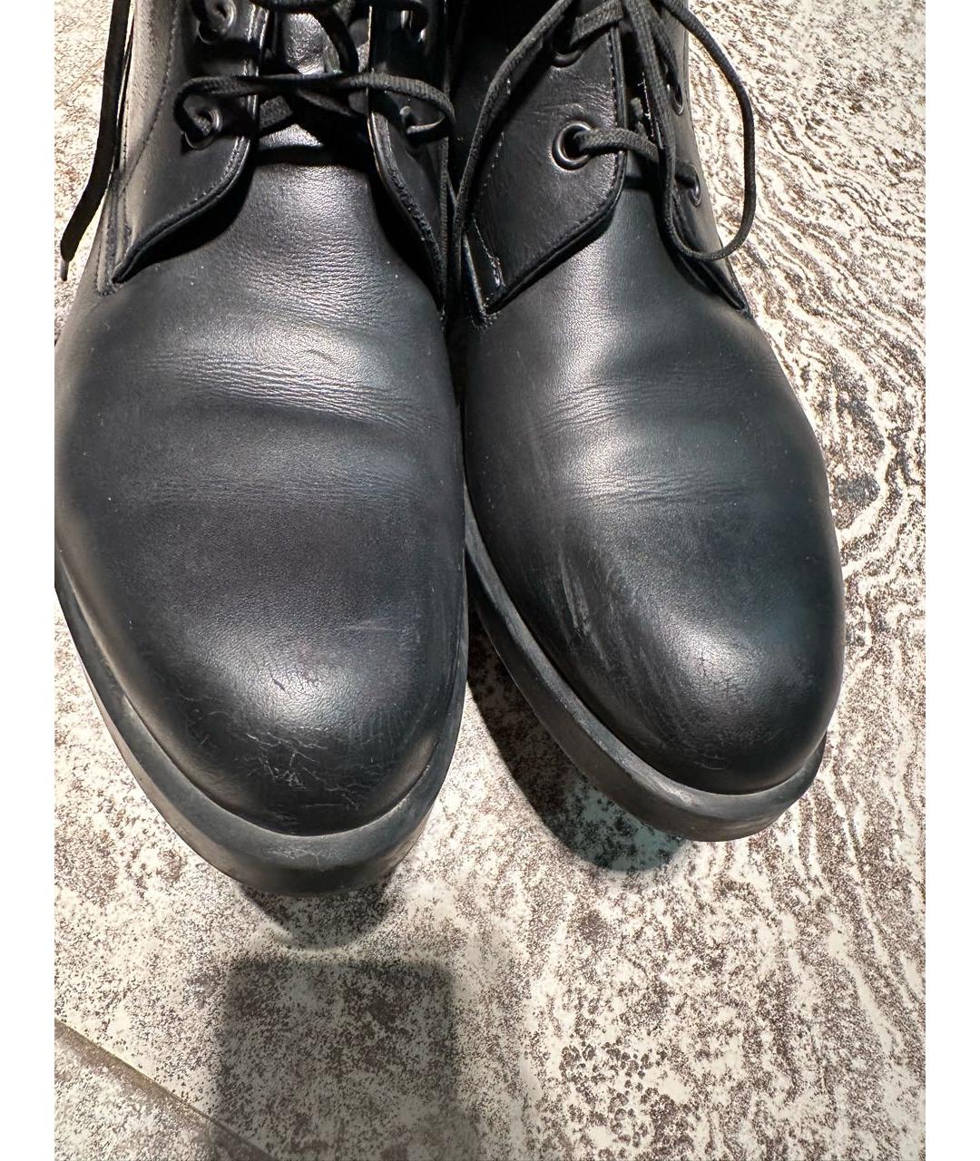 HERMES Черные кожаные ботинки, фото 6