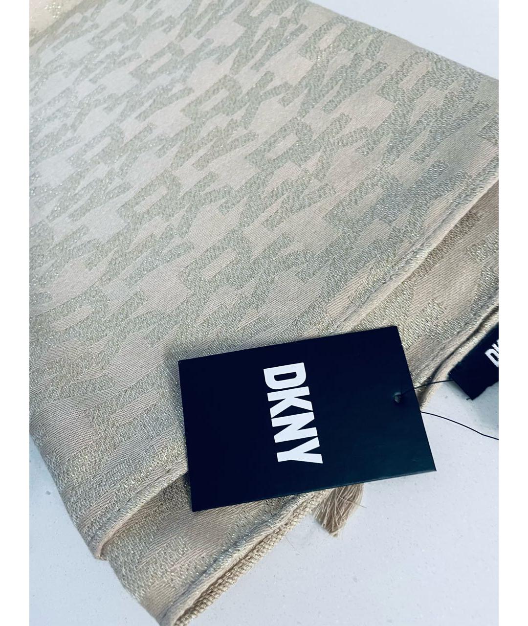 DKNY Бежевый шарф, фото 3