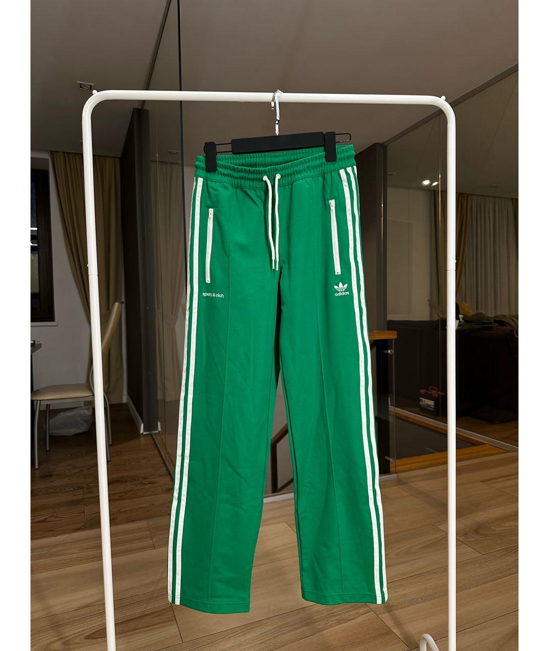 SPORTY AND RICH Зеленые полиэстеровые спортивные брюки и шорты, фото 8