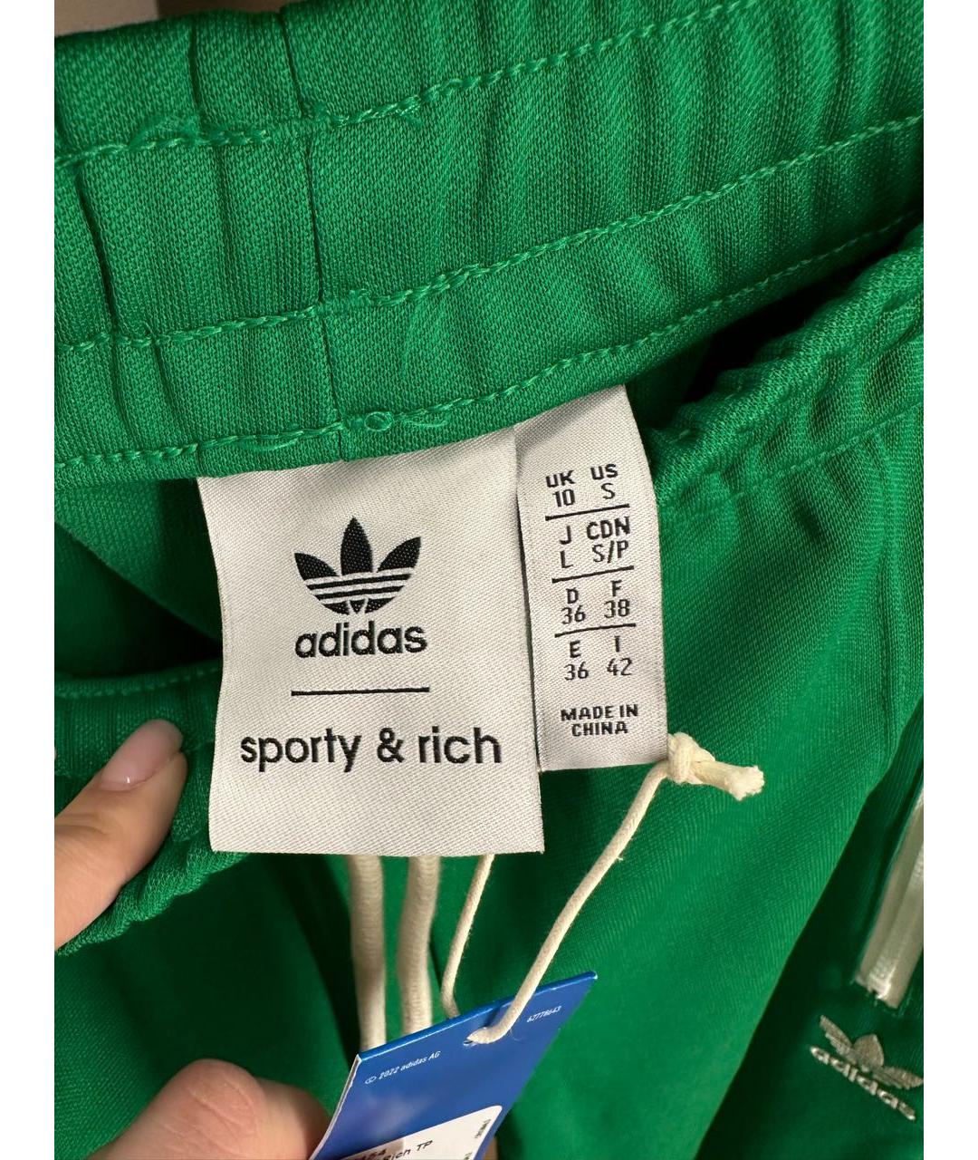 SPORTY AND RICH Зеленые полиэстеровые спортивные брюки и шорты, фото 6