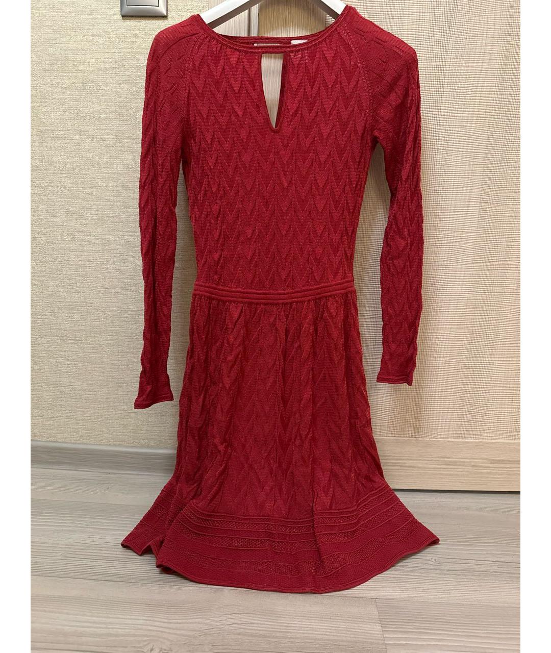 M MISSONI Красное шерстяное платье, фото 9