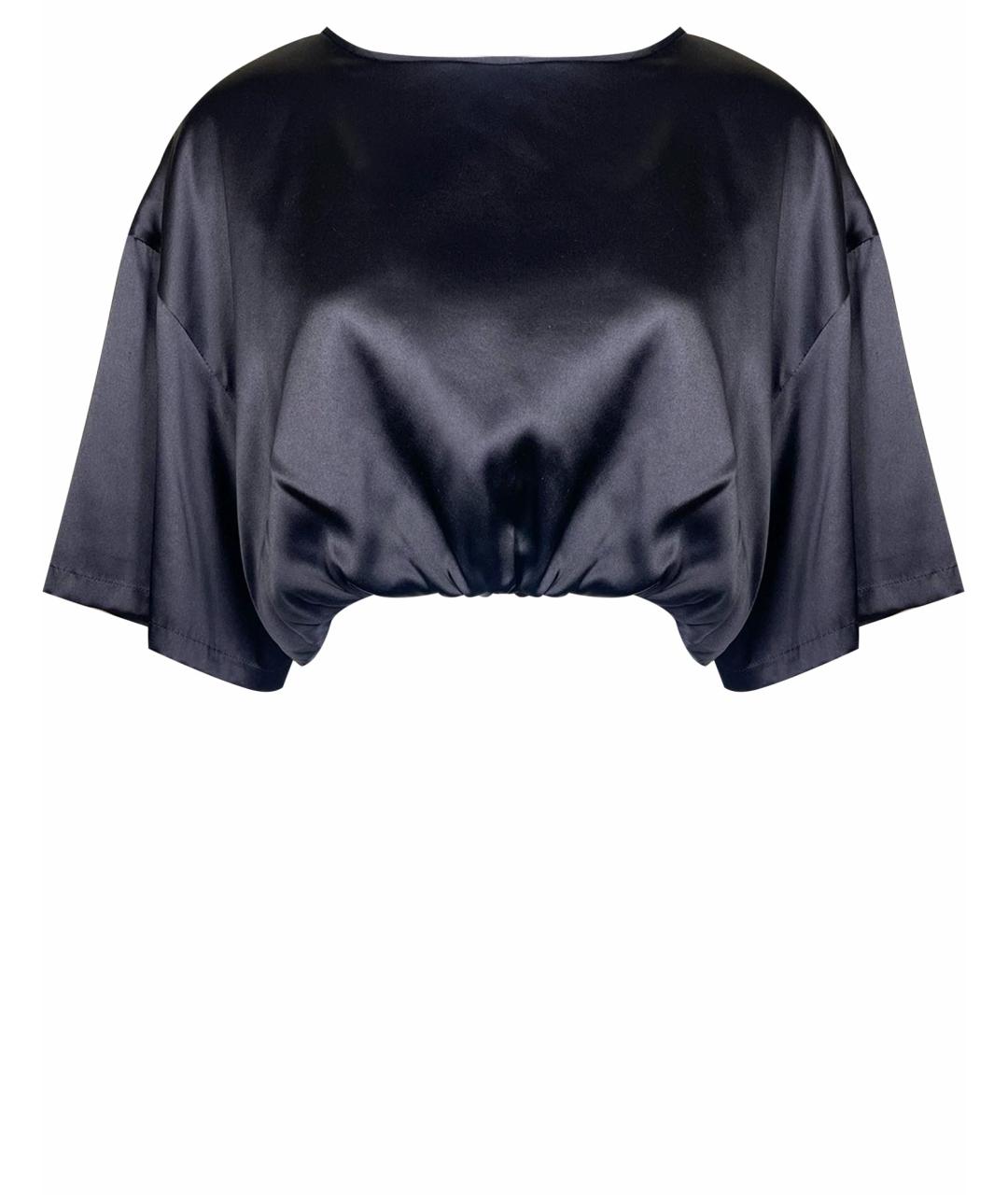 RUBAN Черная шелковая блузы, фото 1