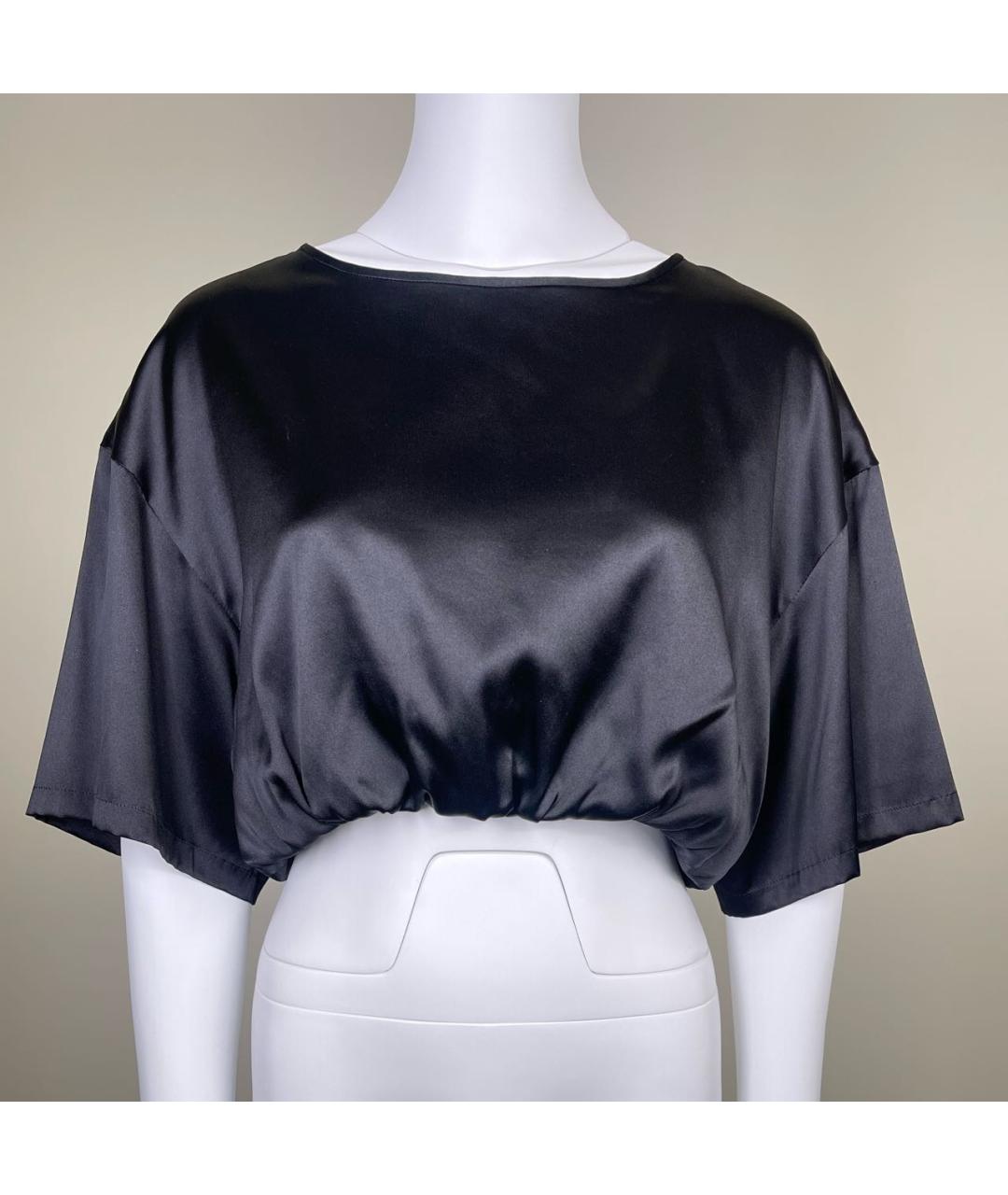 RUBAN Черная шелковая блузы, фото 7