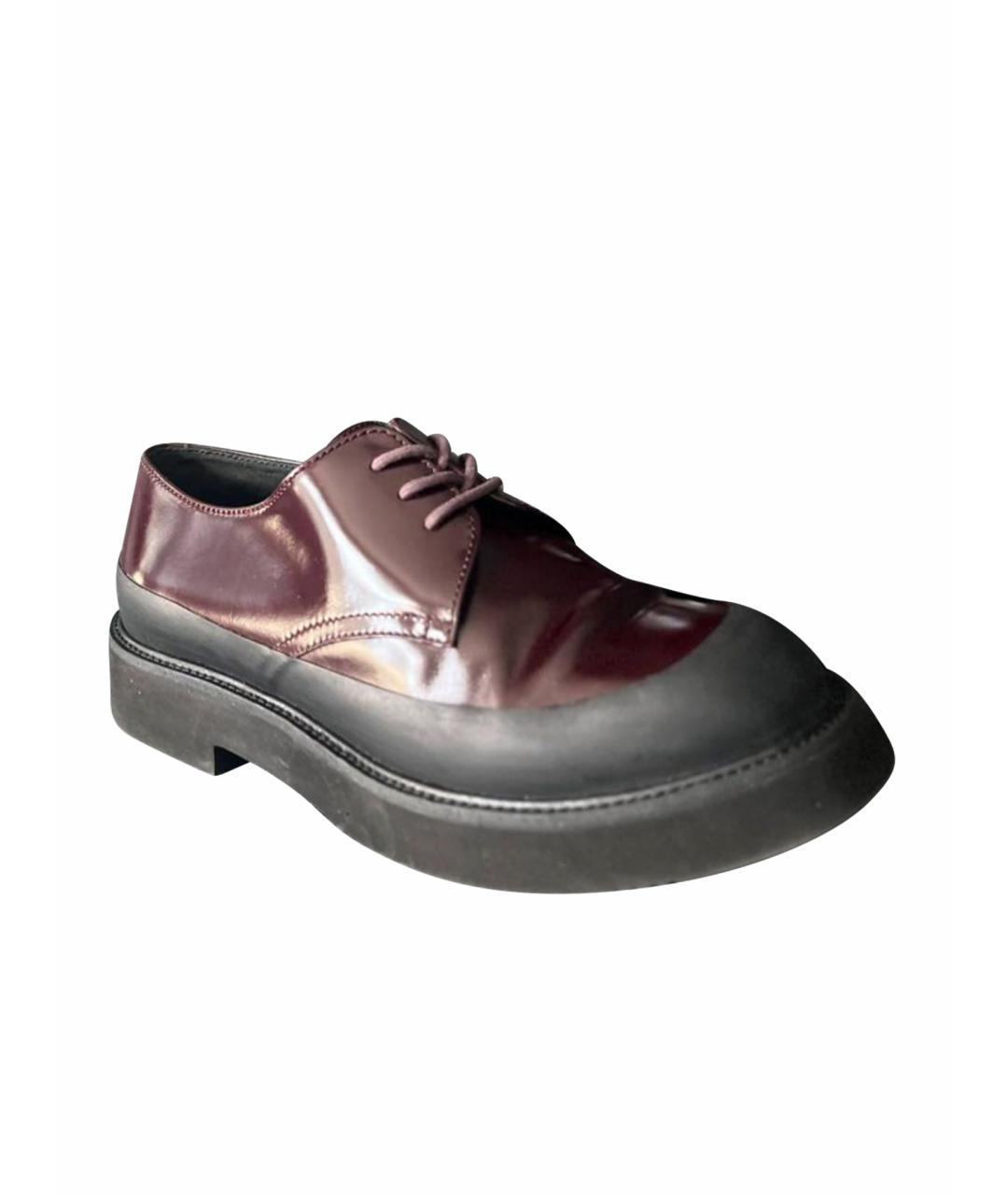 CELINE PRE-OWNED Бордовые ботинки из лакированной кожи, фото 1