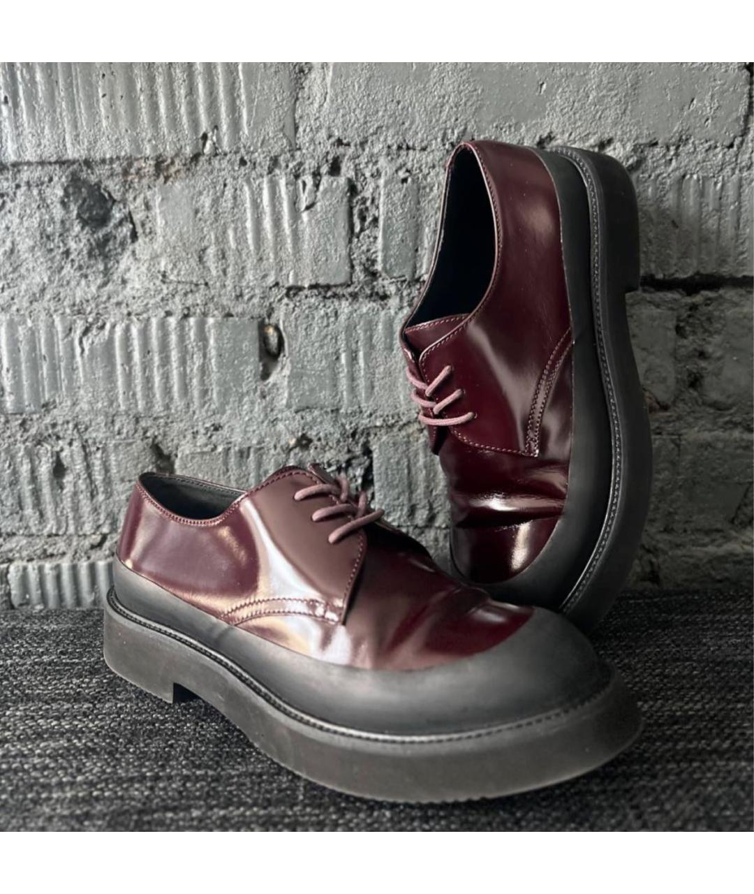 CELINE PRE-OWNED Бордовые ботинки из лакированной кожи, фото 6