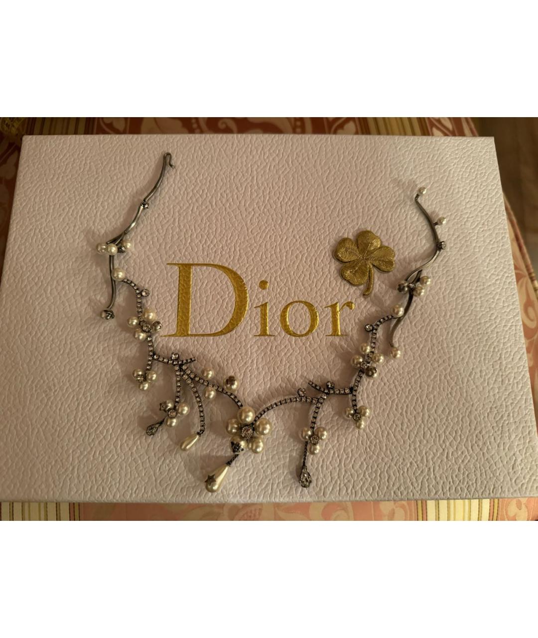 CHRISTIAN DIOR PRE-OWNED Белое колье, фото 6