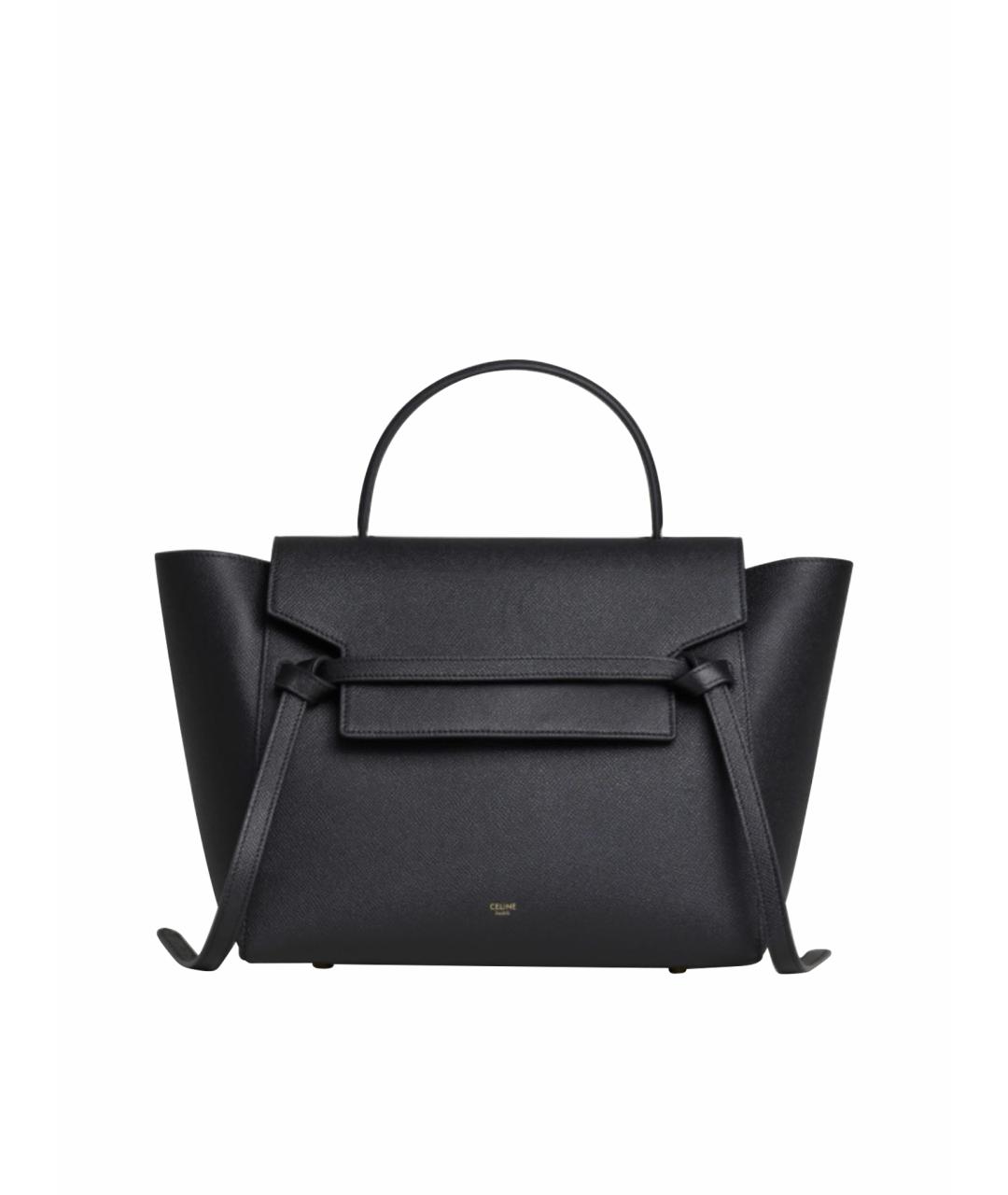 CELINE PRE-OWNED Черная кожаная сумка тоут, фото 1