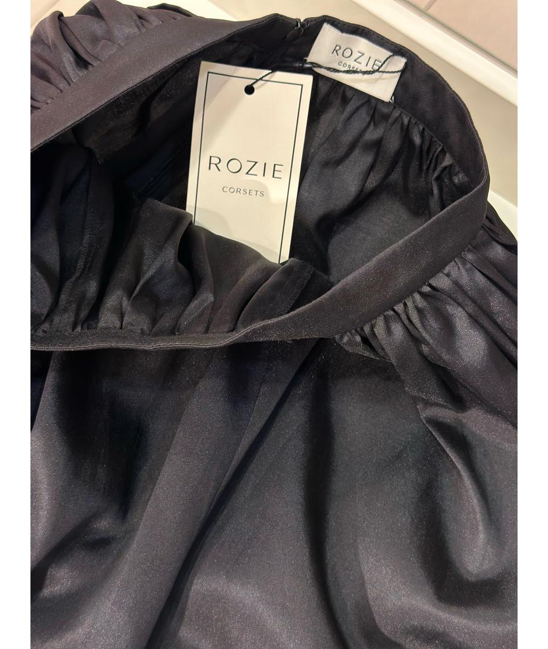 ROZIECORSETS Черная полиэстеровая юбка мини, фото 3