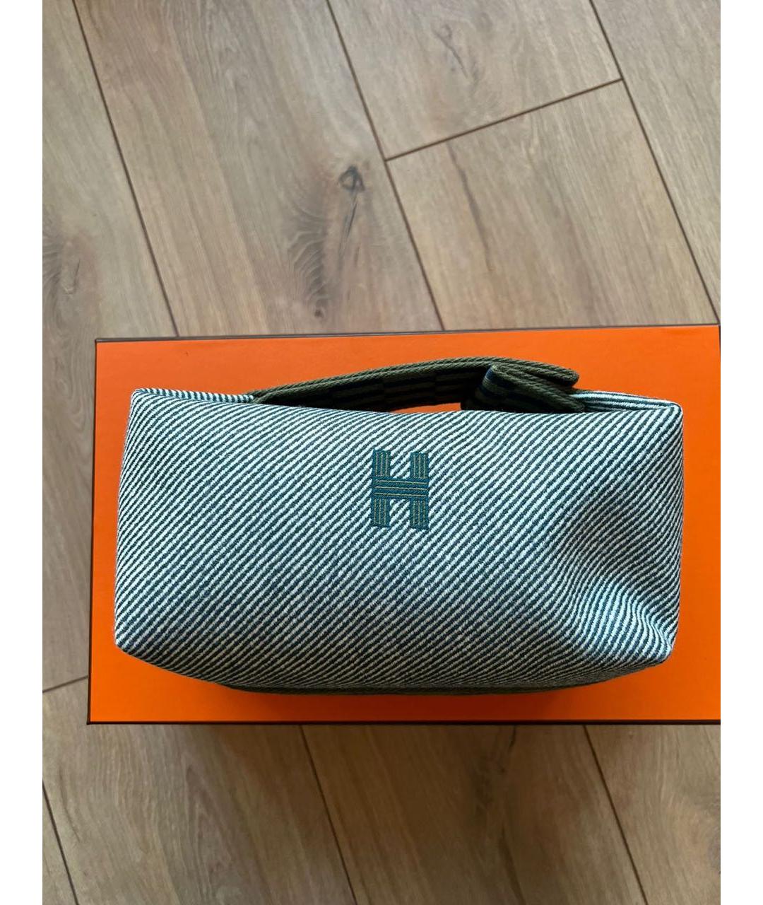 HERMES PRE-OWNED Голубая косметичка, фото 6