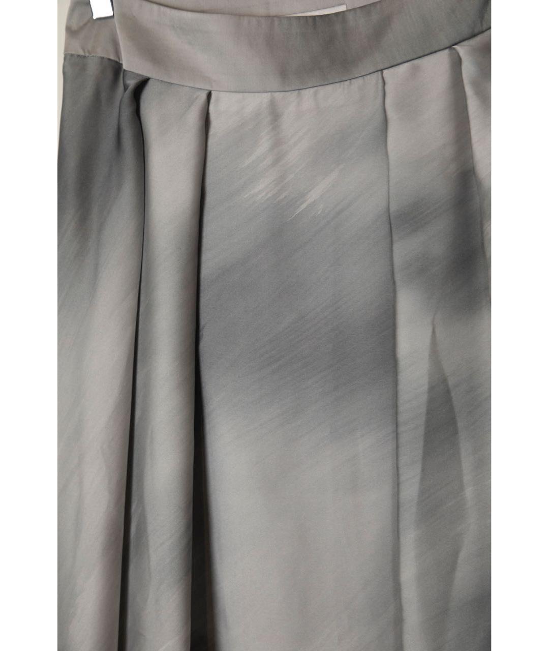 PESERICO Серая полиэстеровая юбка макси, фото 6