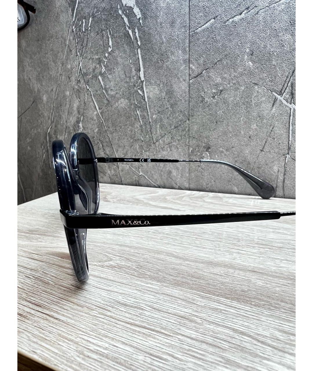 MAX&CO Антрацитовые пластиковые солнцезащитные очки, фото 3