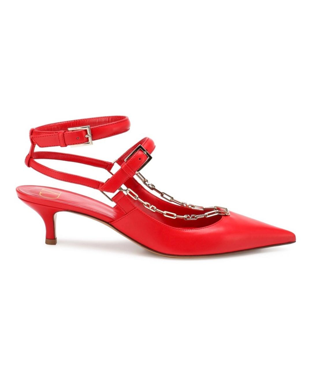 VALENTINO Красные кожаные туфли, фото 10