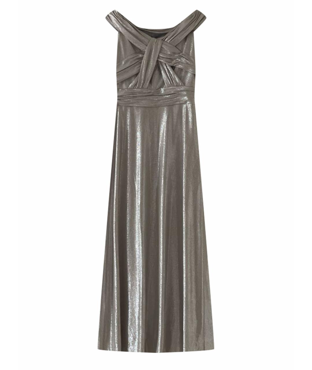 RALPH LAUREN Серебряное вечернее платье, фото 1