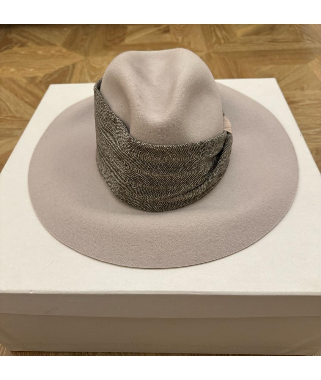 BRUNELLO CUCINELLI Серая шерстяная шляпа, фото 9