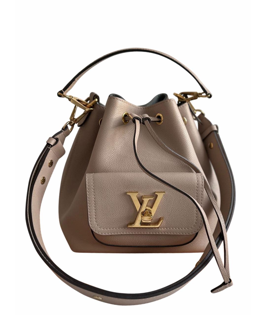 LOUIS VUITTON PRE-OWNED Бежевая кожаная сумка через плечо, фото 1