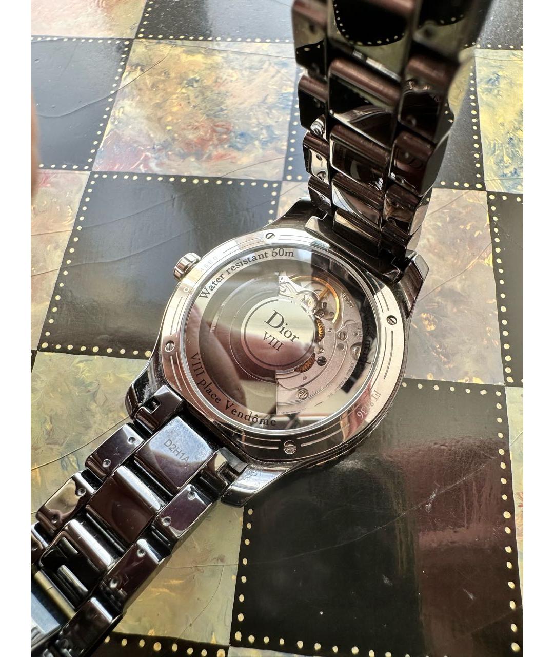 CHRISTIAN DIOR PRE-OWNED Черные стальные часы, фото 2