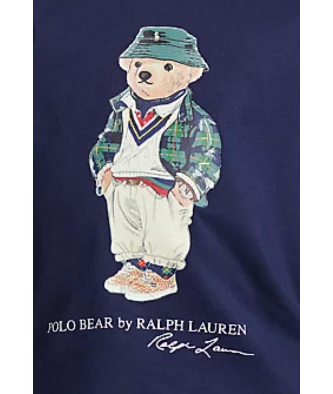 POLO RALPH LAUREN Темно-синяя хлопковая детская футболка, фото 3