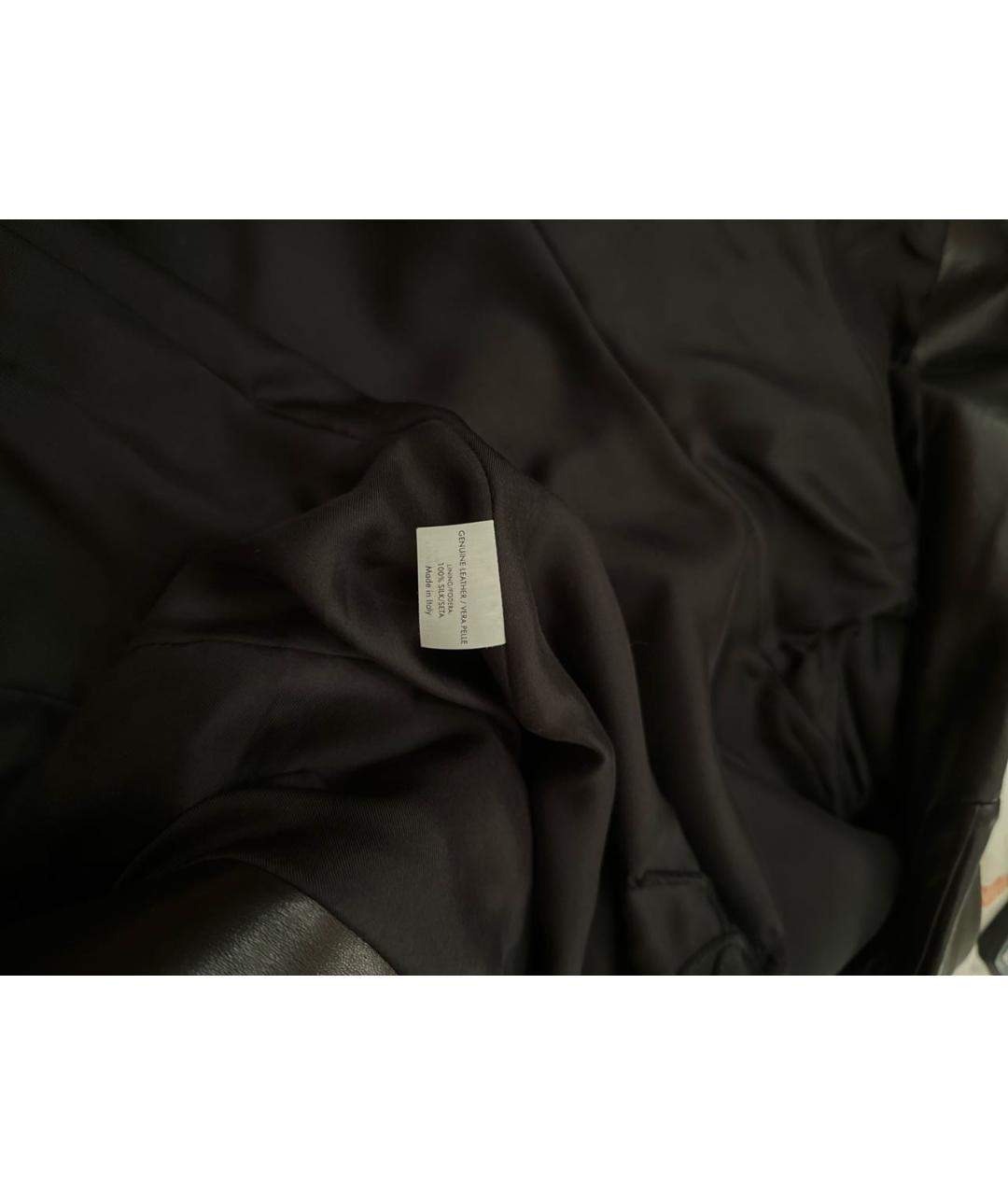 SAINT LAURENT Черный кожаный жакет/пиджак, фото 6