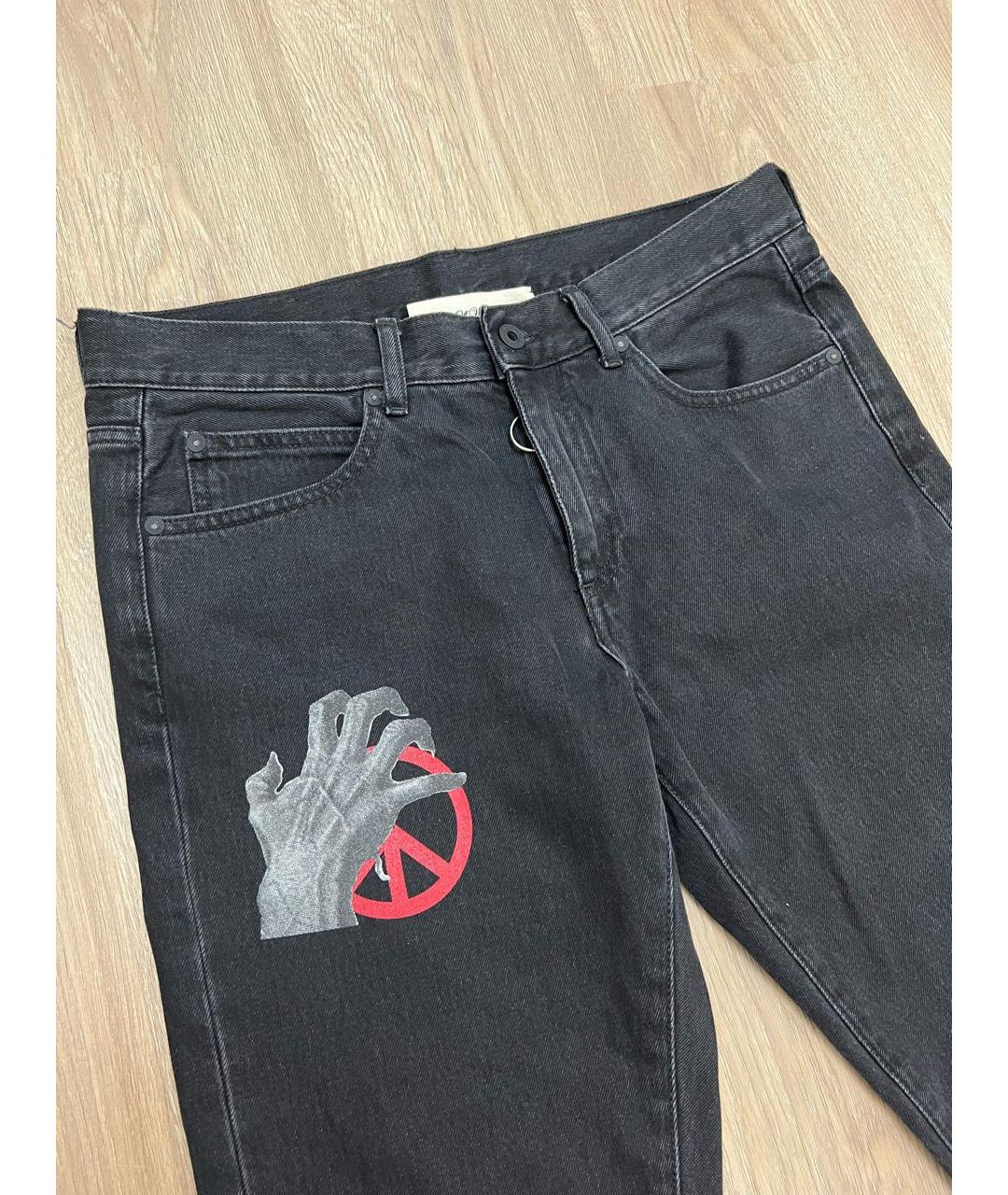 OFF-WHITE Черные прямые джинсы, фото 4