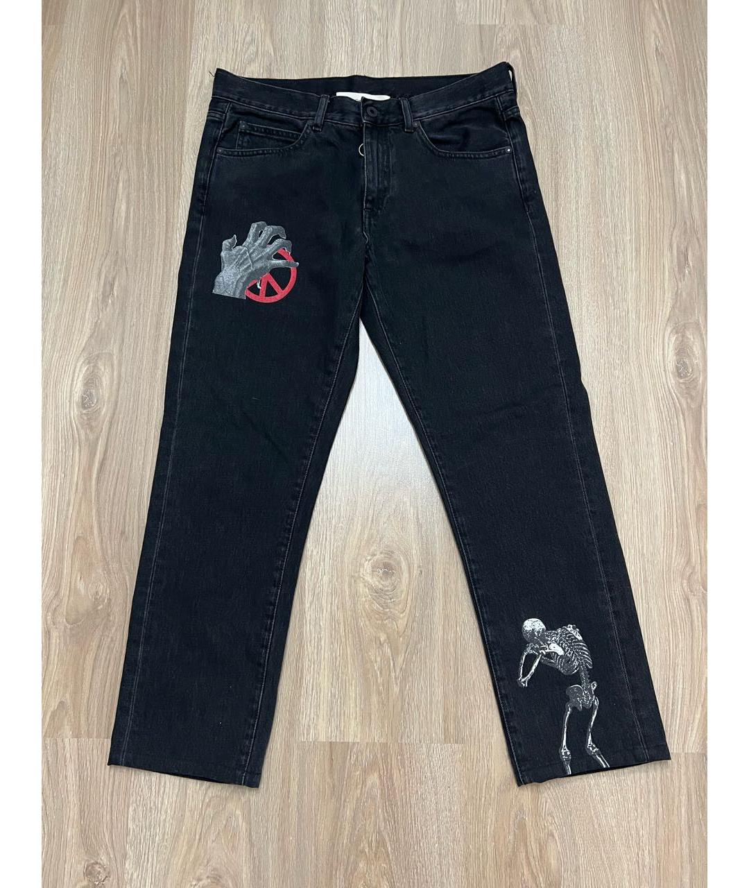 OFF-WHITE Черные прямые джинсы, фото 2