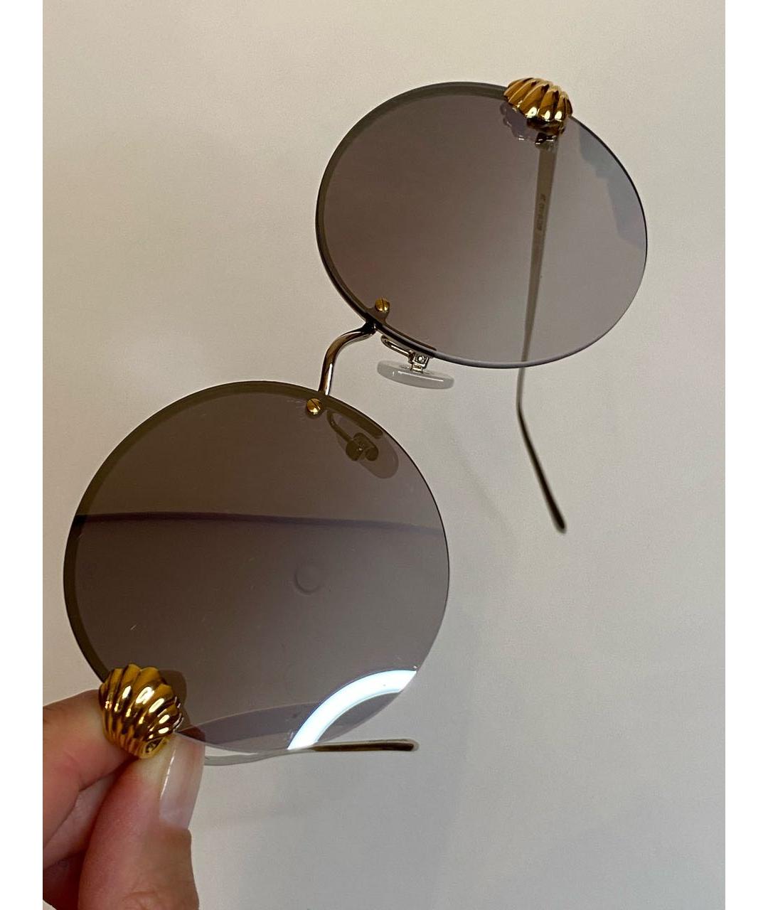 FOR ART'S SAKE Темно-синие металлические солнцезащитные очки, фото 4
