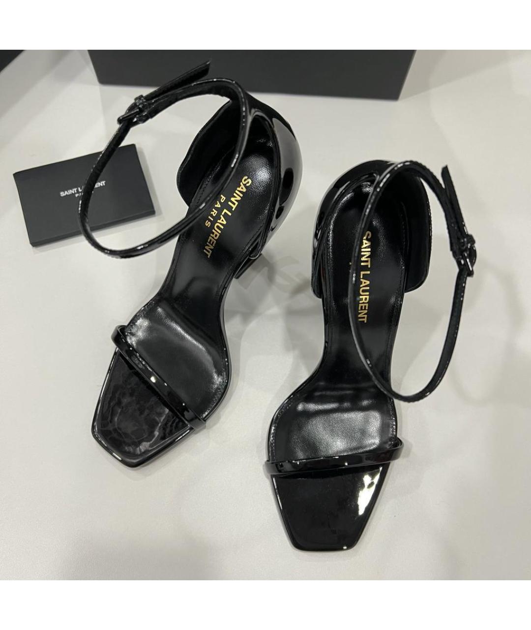 SAINT LAURENT Черные босоножки, фото 3