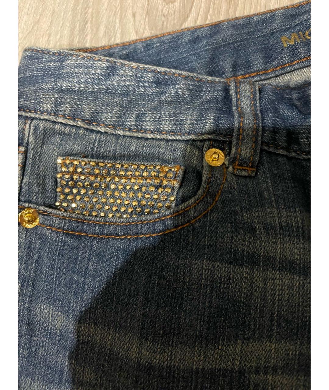 MICHAEL KORS Синие хлопковые джинсы слим, фото 4
