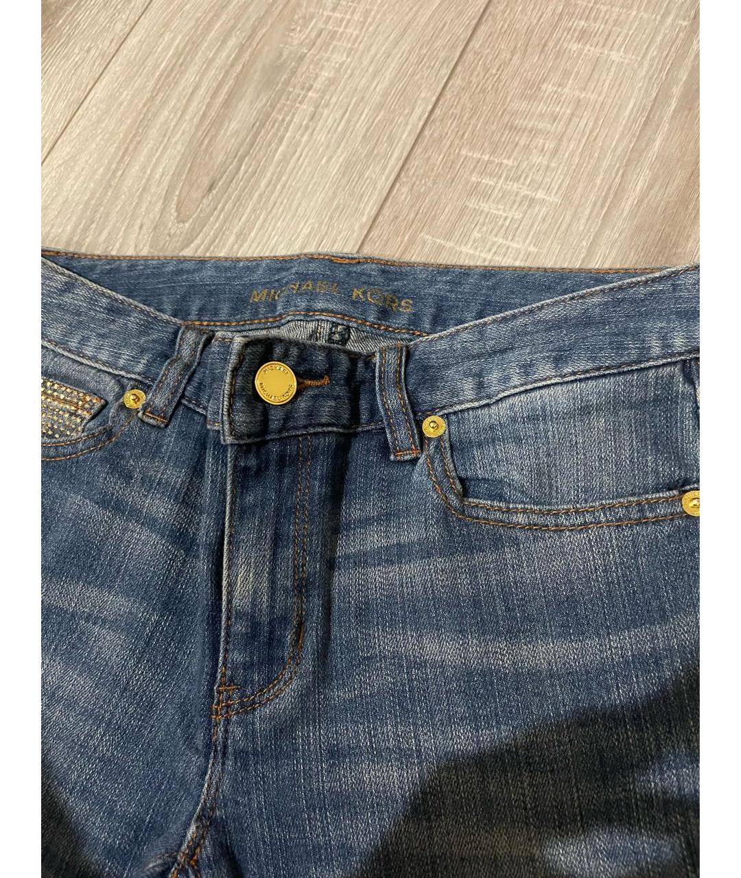 MICHAEL KORS Синие хлопковые джинсы слим, фото 5