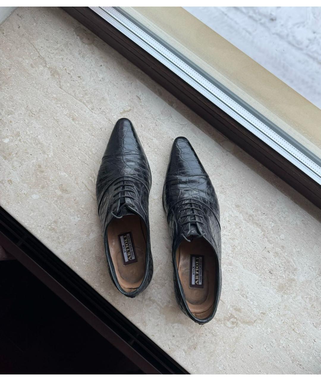 ARTIOLI Черные кожаные туфли, фото 3