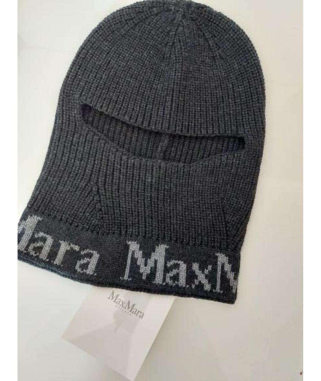 MAX MARA Серая шерстяная шапка, фото 2