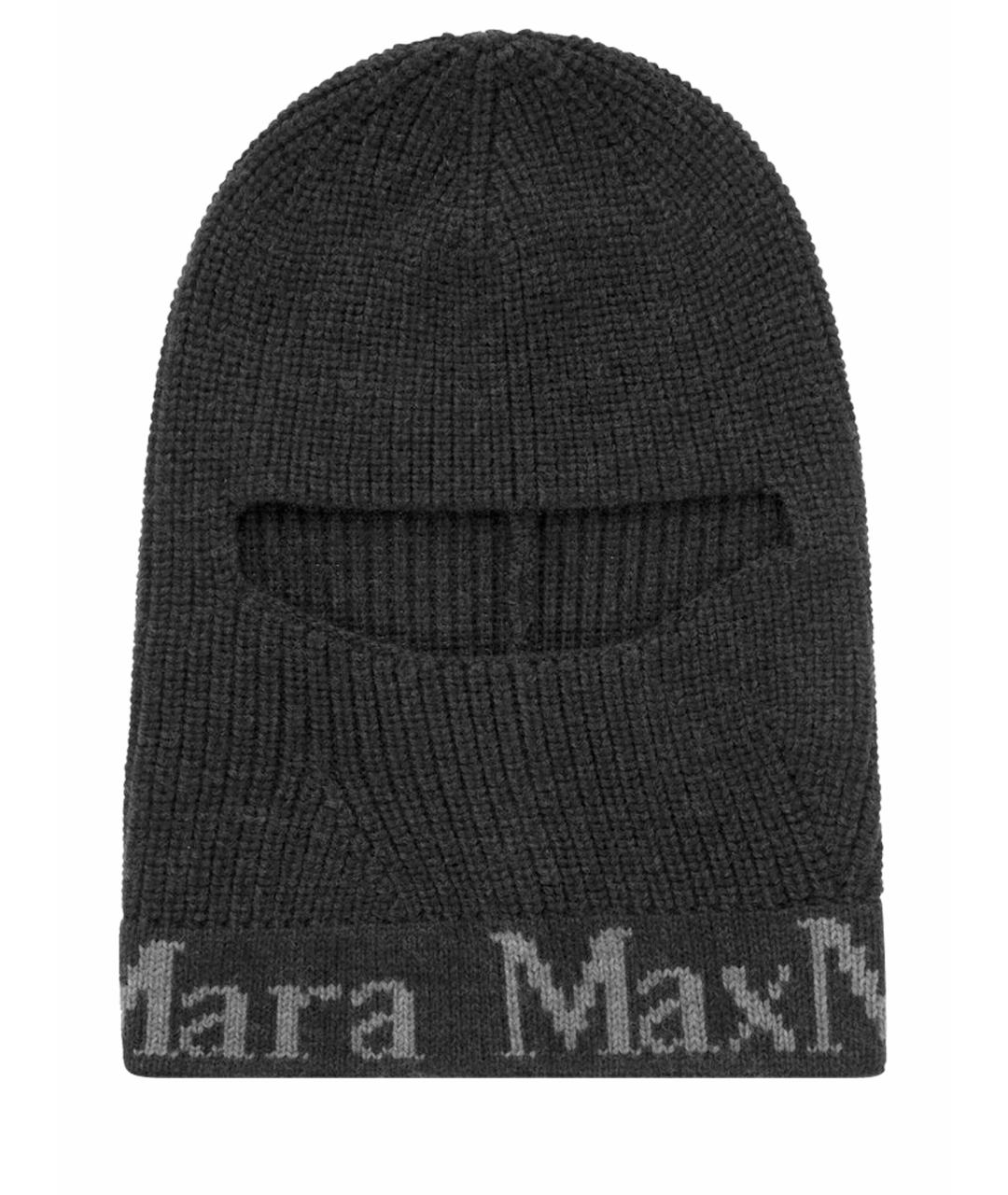 MAX MARA Серая шерстяная шапка, фото 1
