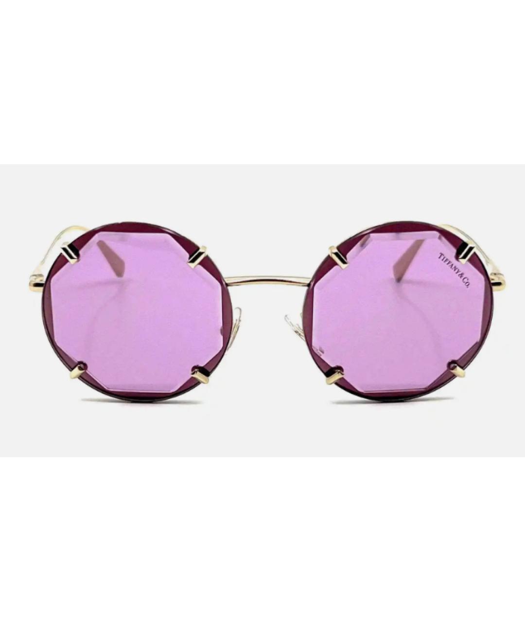 TIFFANY&CO Фиолетовые металлические солнцезащитные очки, фото 6