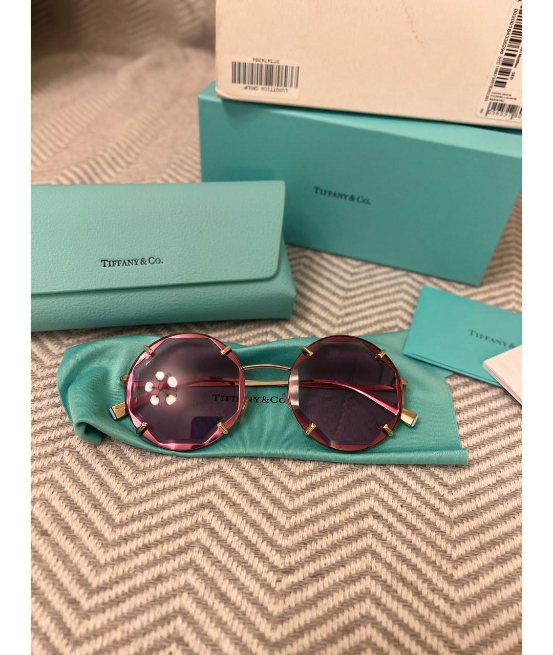 TIFFANY&CO Фиолетовые металлические солнцезащитные очки, фото 2