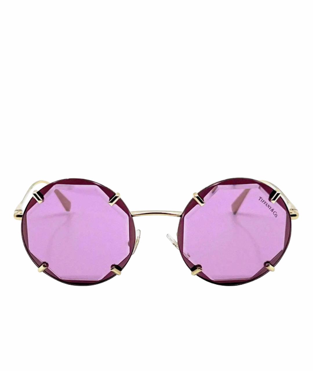 TIFFANY&CO Фиолетовые металлические солнцезащитные очки, фото 1