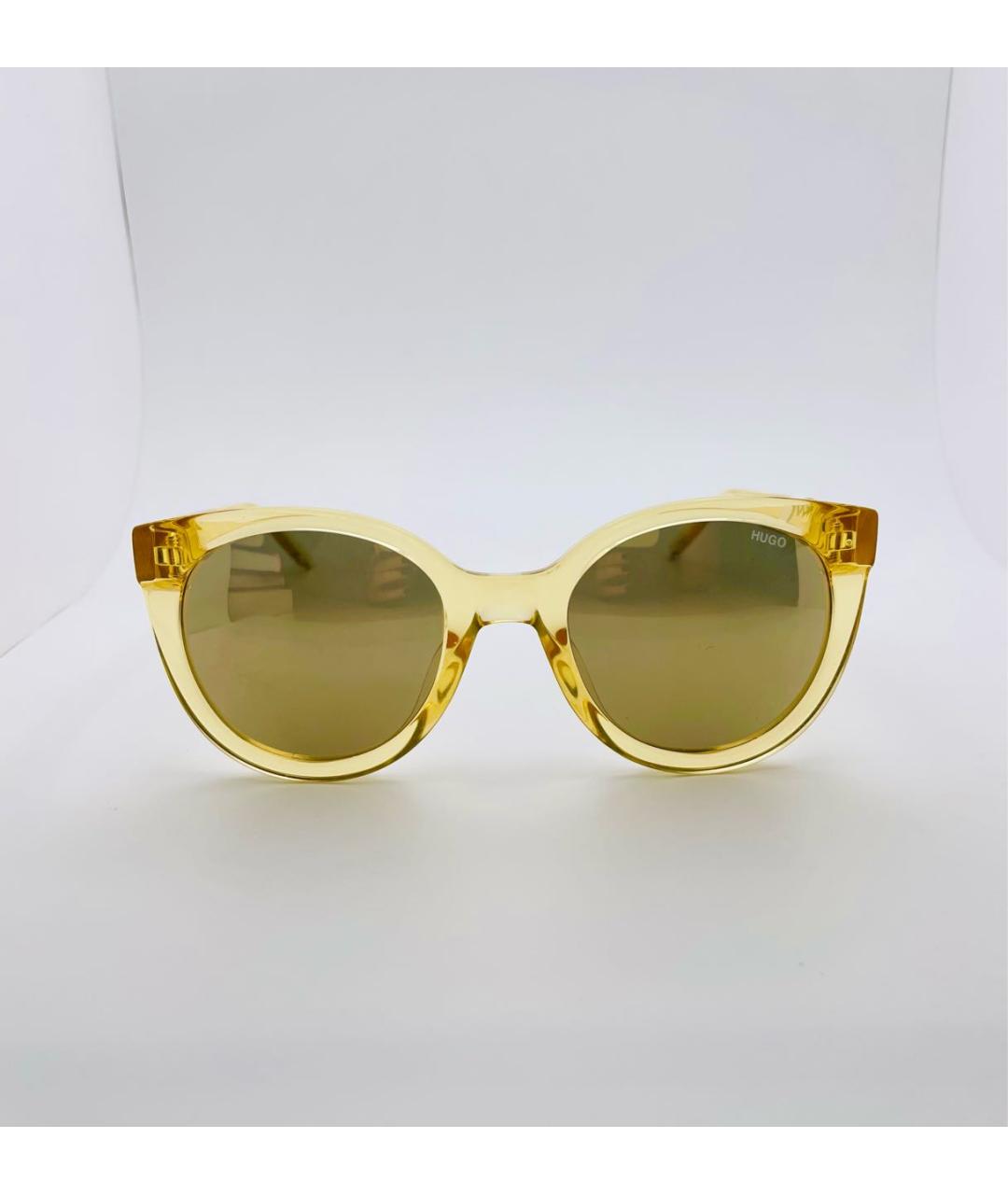 HUGO BOSS Желтые пластиковые солнцезащитные очки, фото 7
