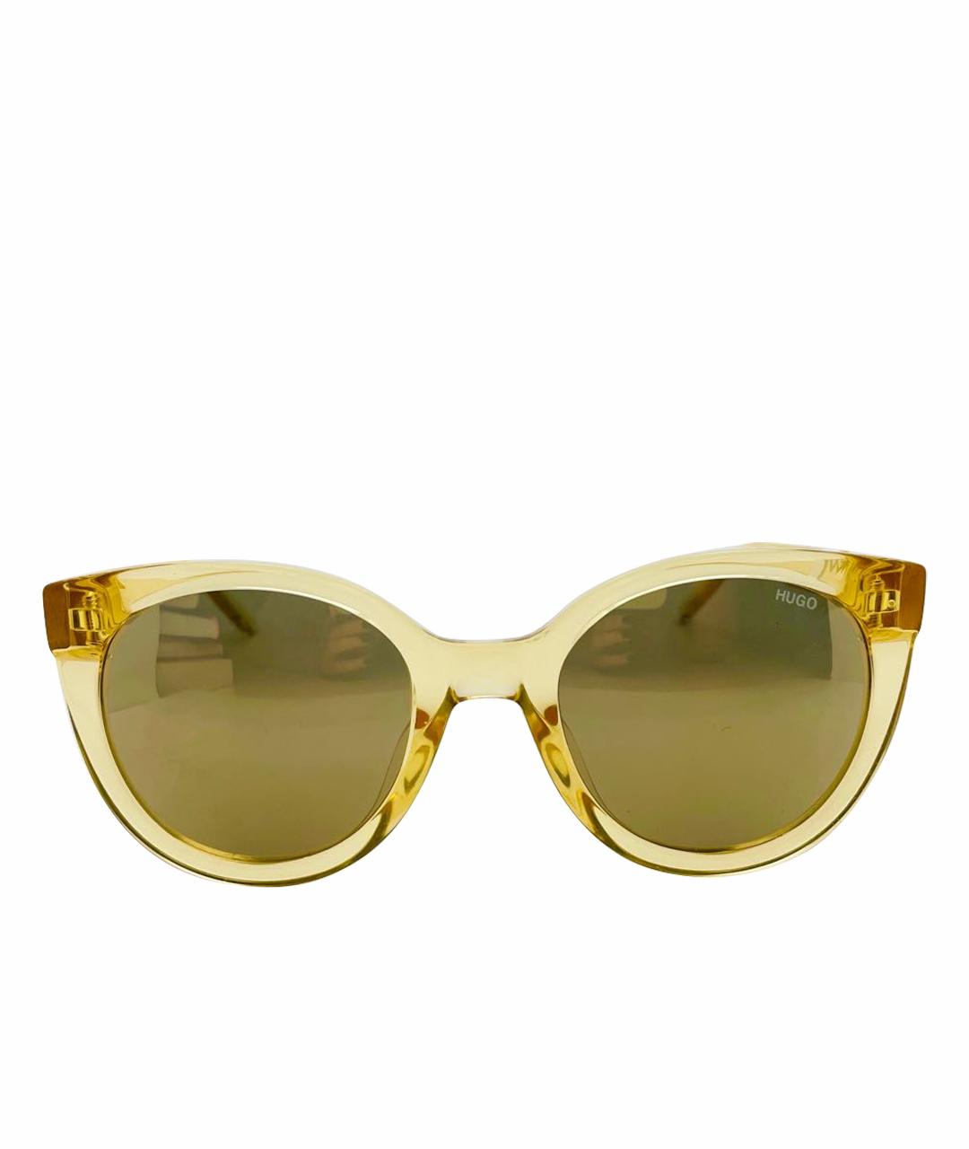 HUGO BOSS Желтые пластиковые солнцезащитные очки, фото 1
