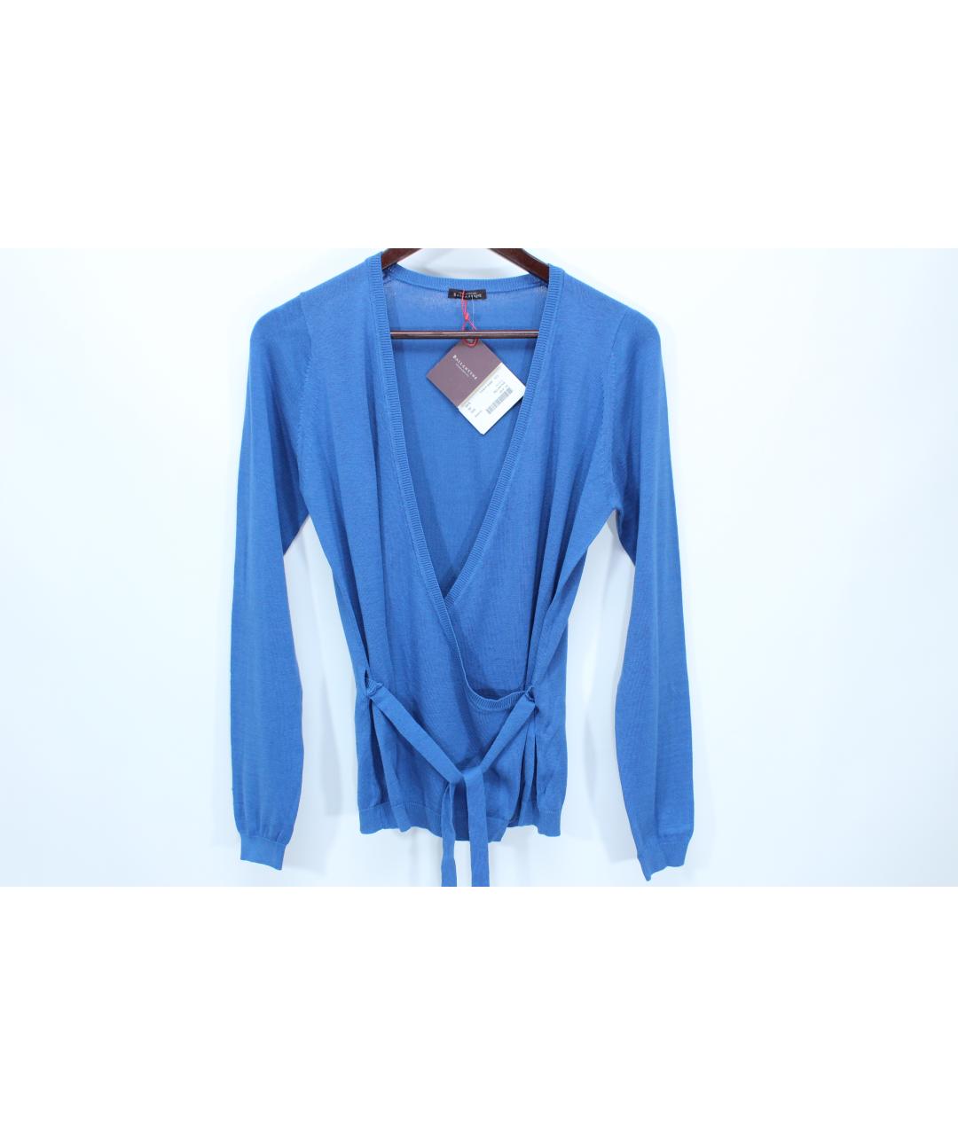 BALLANTYNE Голубой шелковый джемпер / свитер, фото 2
