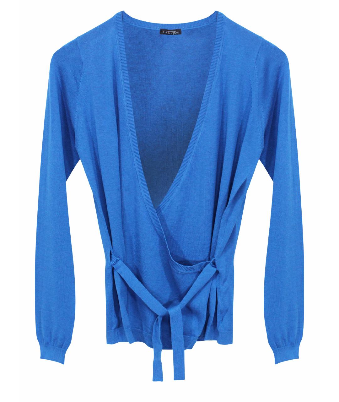 BALLANTYNE Голубой шелковый джемпер / свитер, фото 1