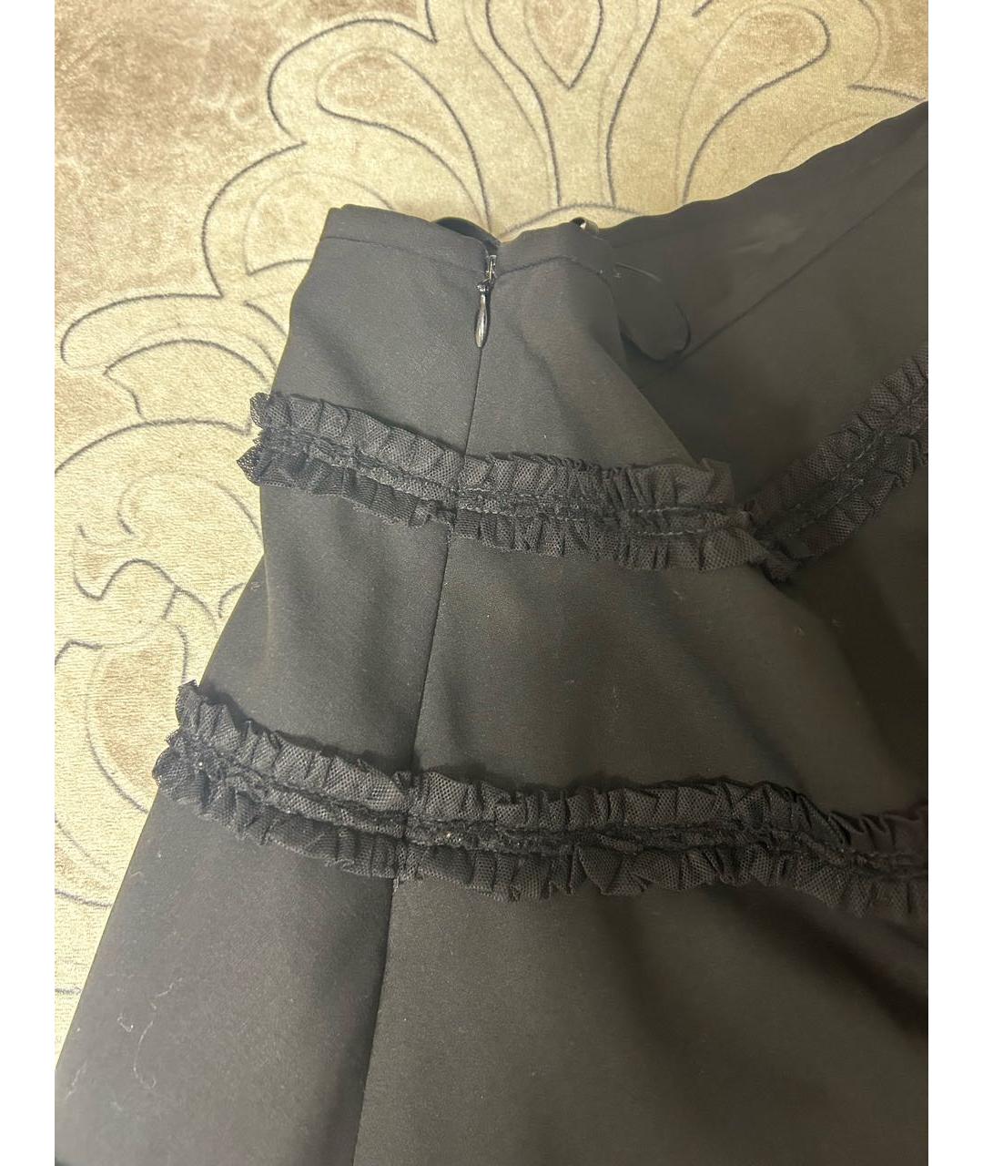 ESCADA Черная кружевная юбка мини, фото 4