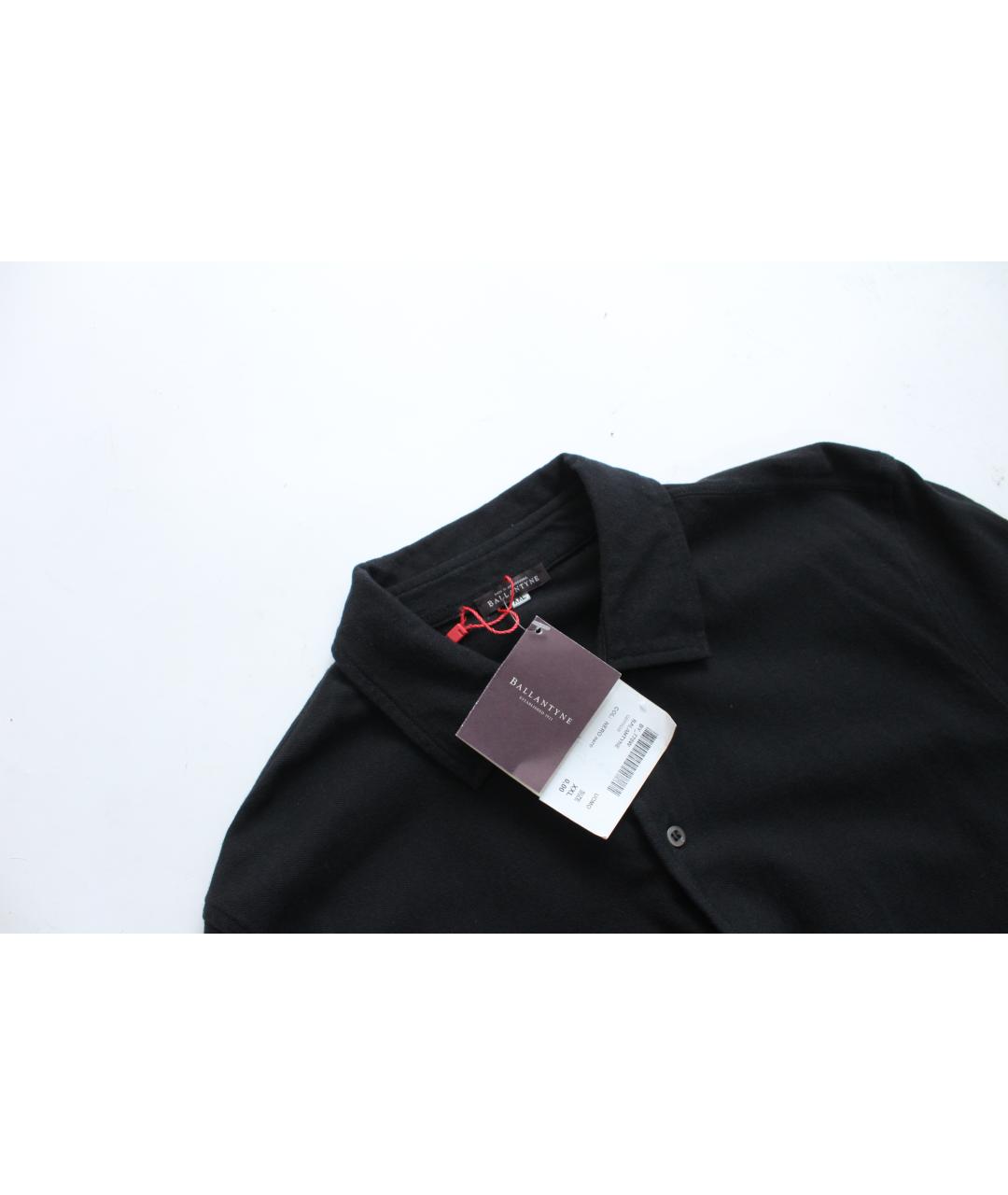 BALLANTYNE Черная хлопковая кэжуал рубашка, фото 5